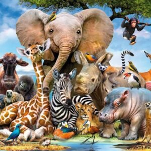 1000 PCS Jigsaw Puzzles-Animal World, Fun Games for Adults and Children, Educational Puzzles, The Best Gifts for Birthdays and Holidays