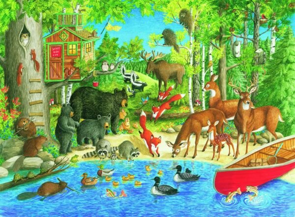 Ravensburger Woodland Friends 200 Piece Jigsaw Puzzle for Kids ? Every Piece is Unique, Pieces Fit Together Perfectly